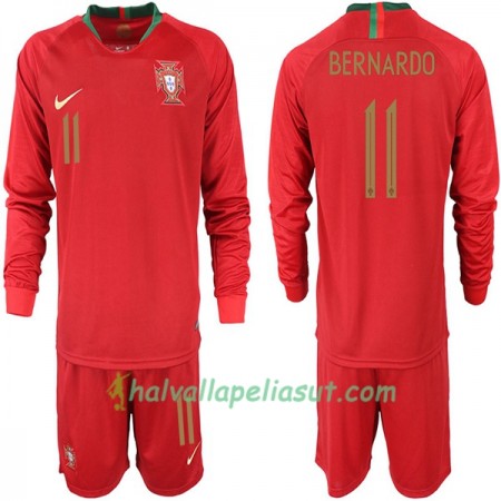 Jalkapallo Pelipaidat Portugali BERNARDO 11 Lasten World Cup 2018 Kotipaita Pitkähihainen